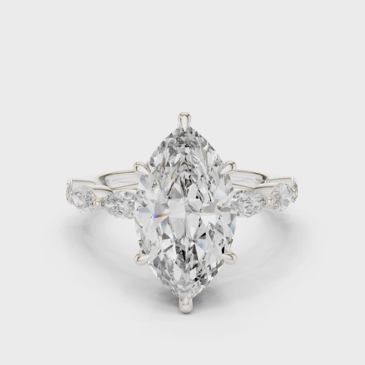 Celestia Elegant Luxury Marquise Diamond Accent Ring