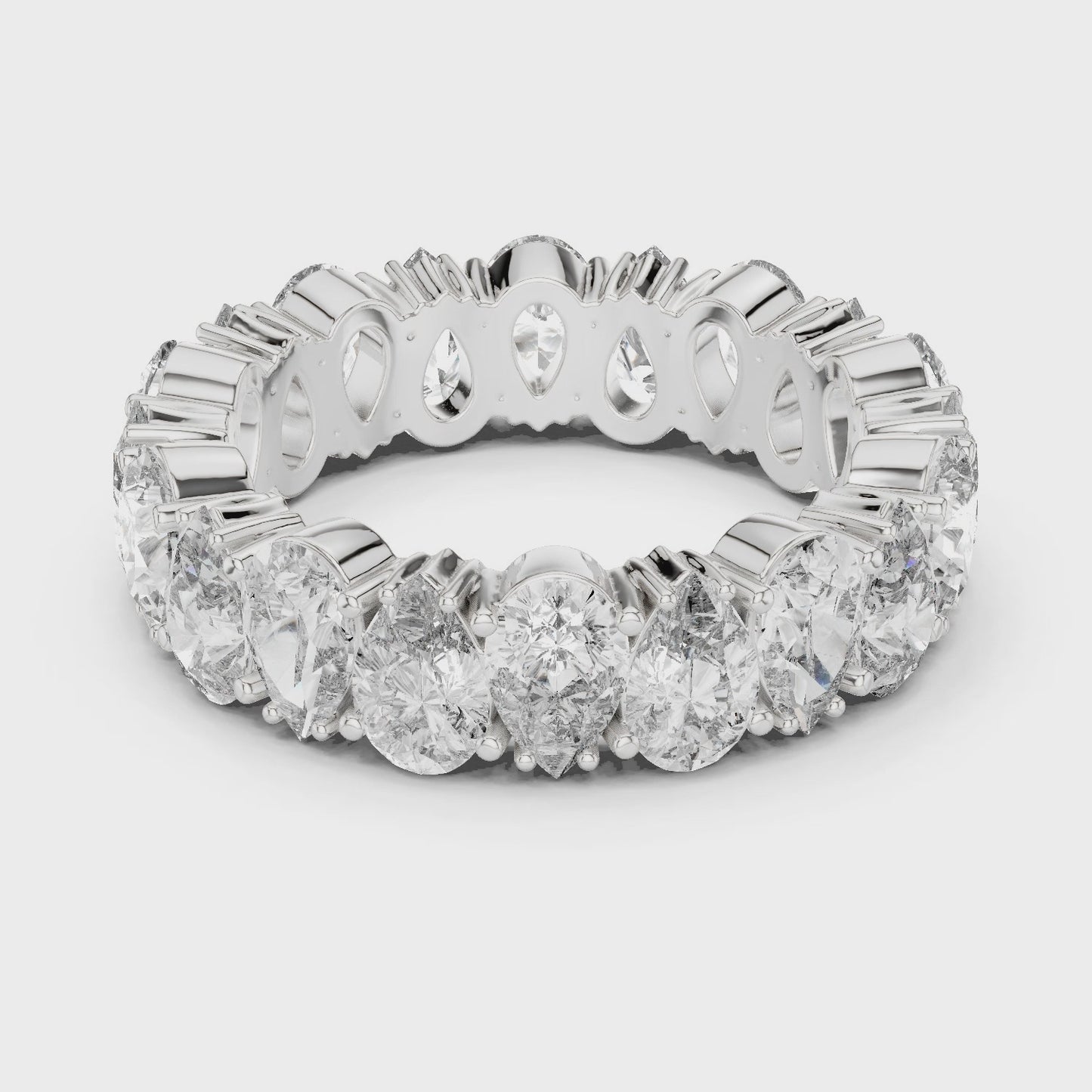 Lustre Sequence Pear & Oval Diamond Eternity Band Ring
