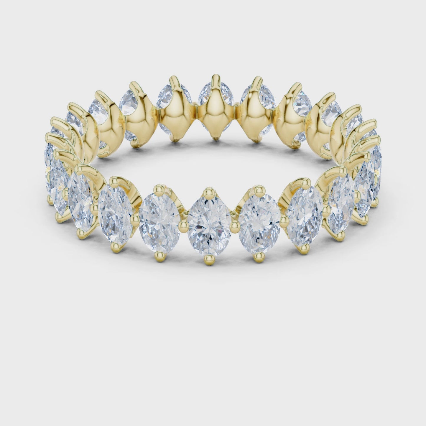 Crown Motion Marquise Diamond Eternity Band Ring