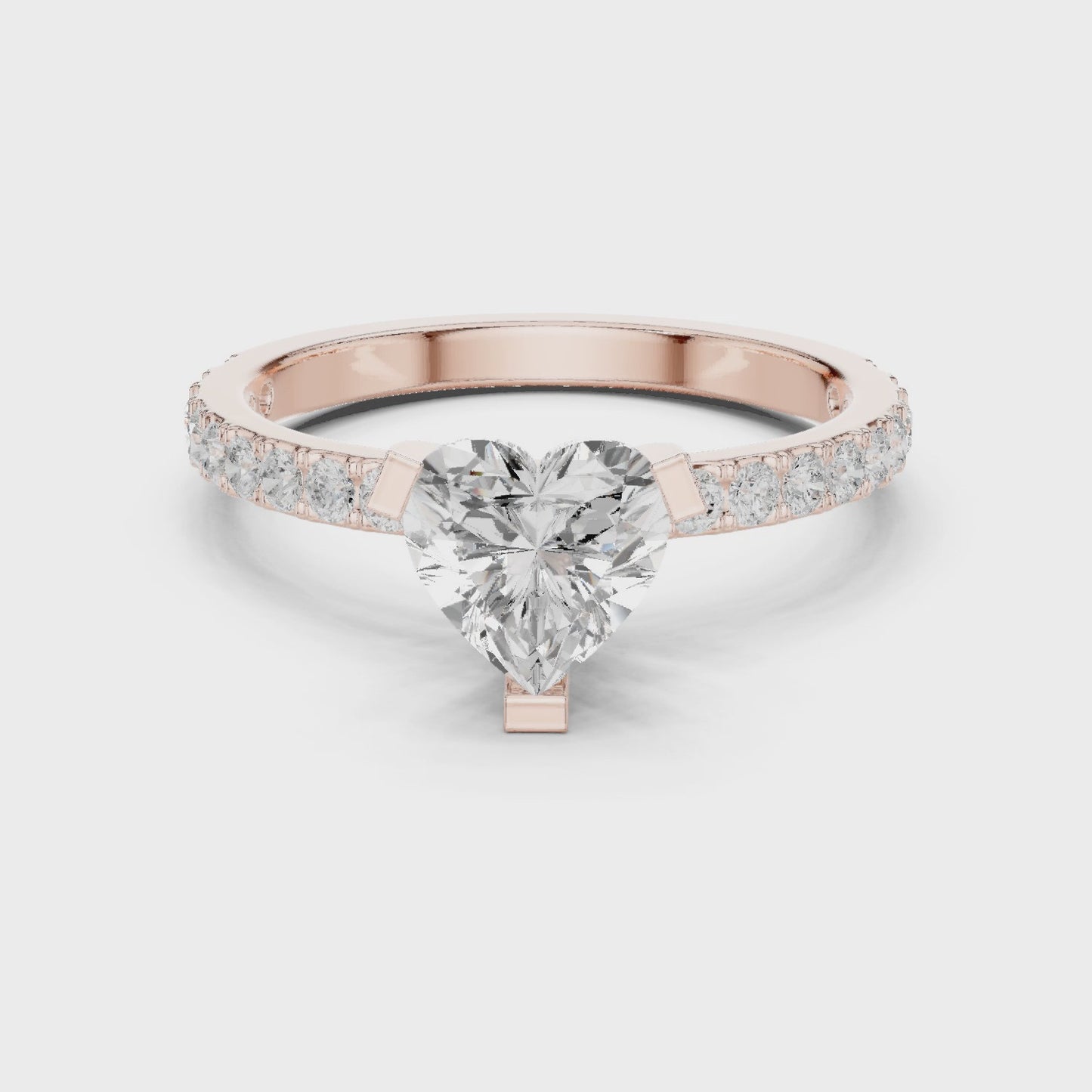 Pulse Heart Diamond Solitaire Promise Ring