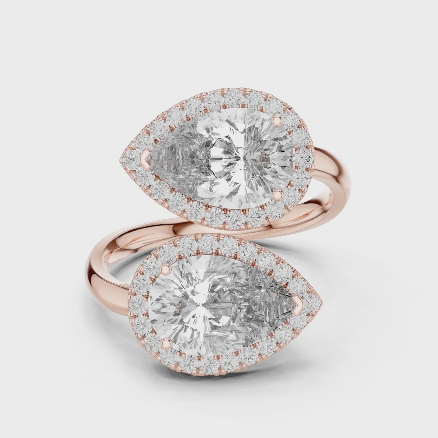 Elarique Twin Halo Bypass Ring