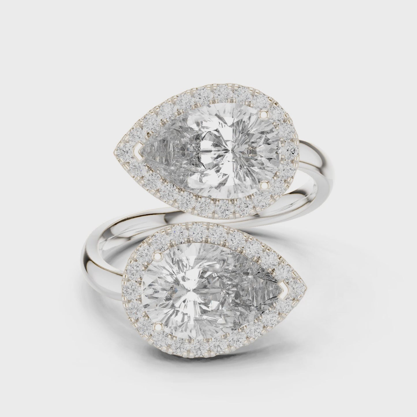 Elarique Twin Halo Bypass Ring