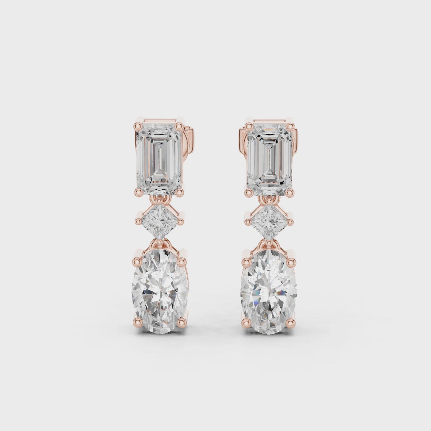 Trinity Radiance Drop Earrings