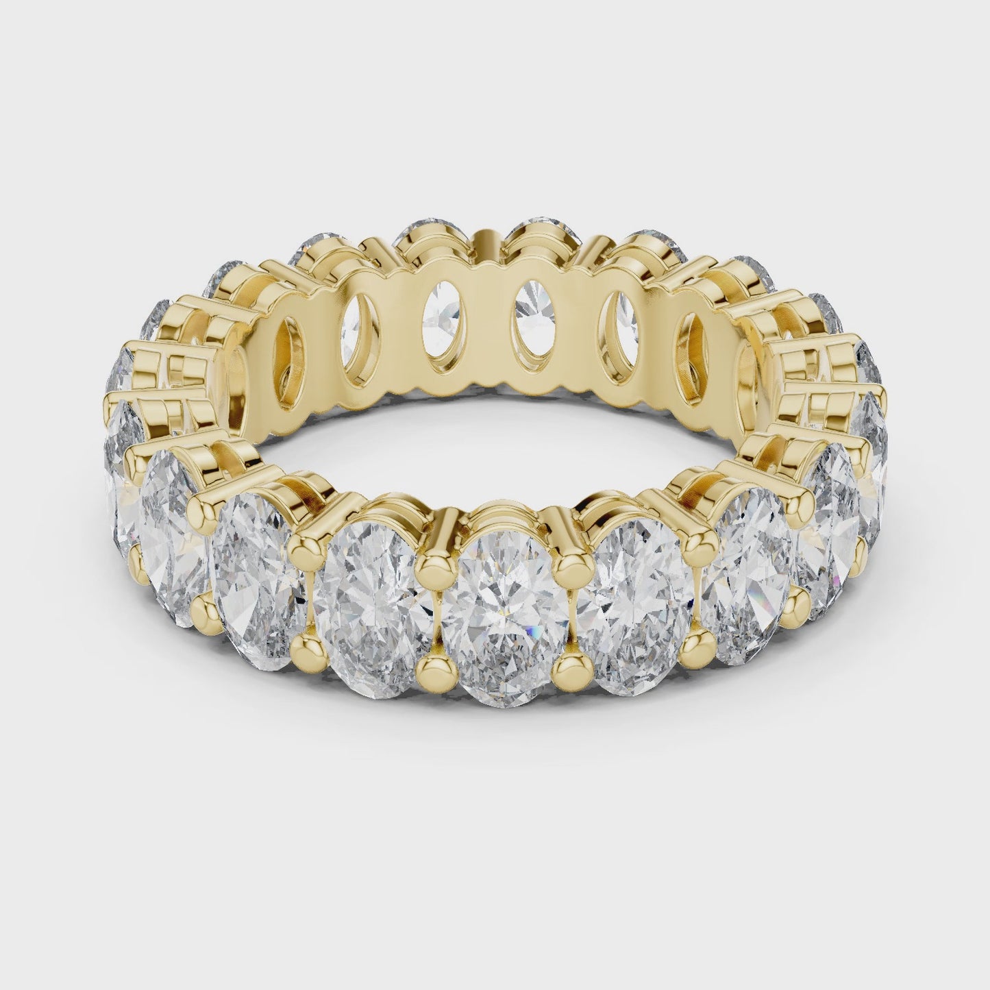 Endless Oval Signature Diamond Eternity Band Ring