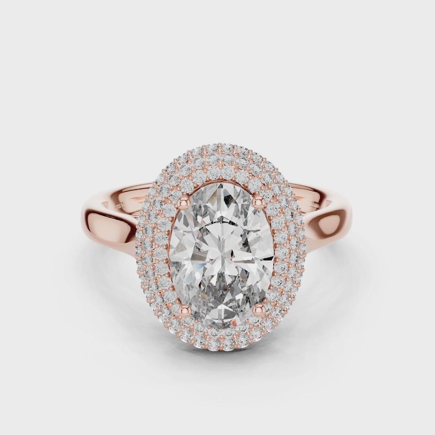 Lumivelle Pear Halo Cocktail Ring