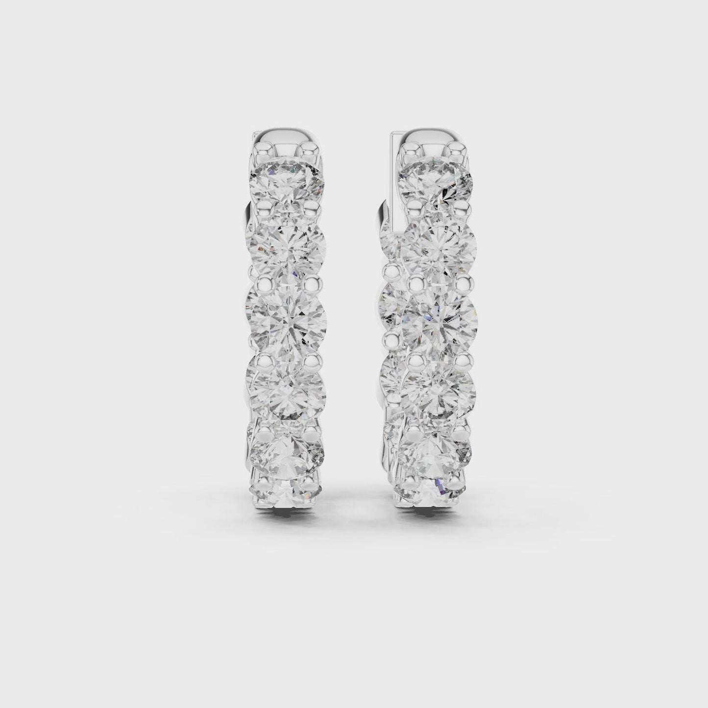 Orbit Glow Inside-Out Round Diamond Hoop Earrings