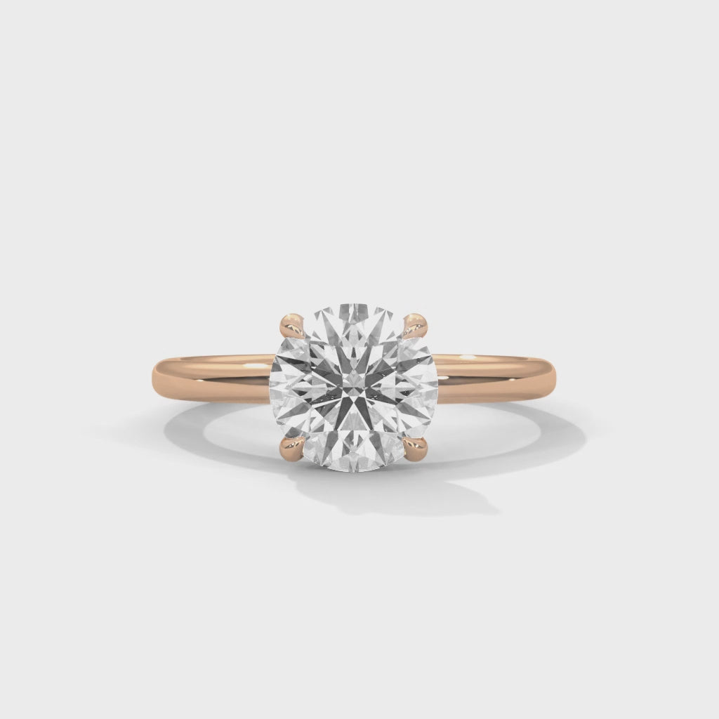 Classic Round Solitaire Diamond Engagement Ring