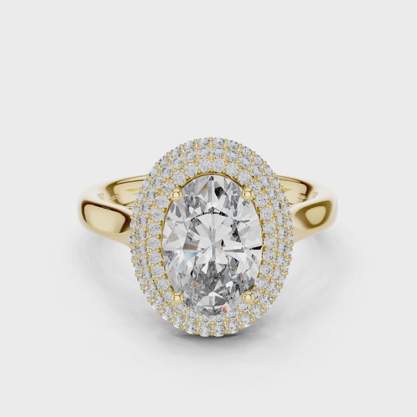 Lumivelle Pear Halo Cocktail Ring