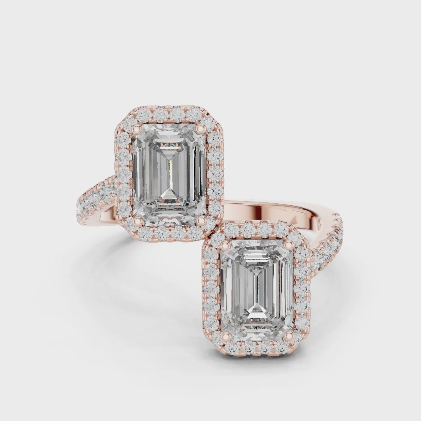 Aurevia Emerald Halo Wrap Ring