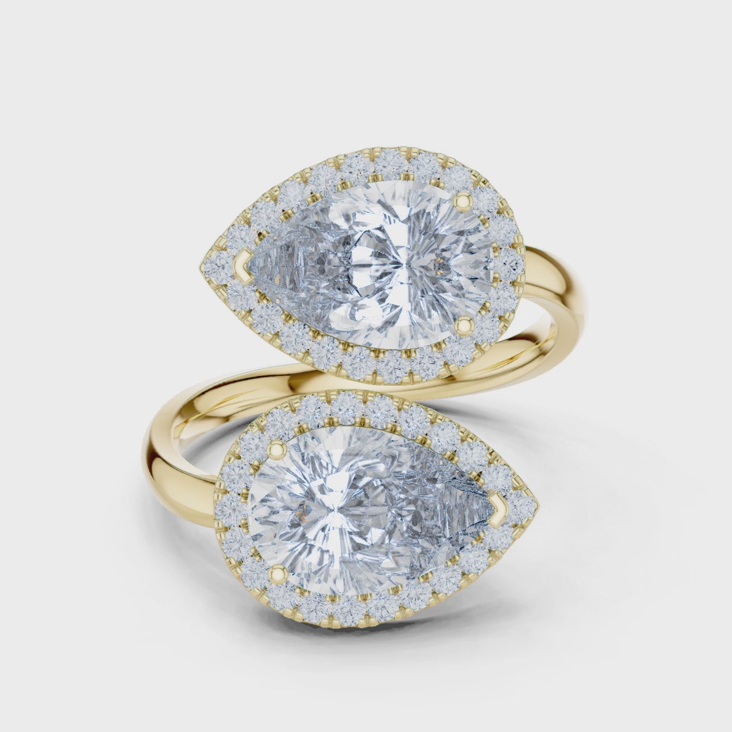 Elarique Twin Halo Bypass Ring