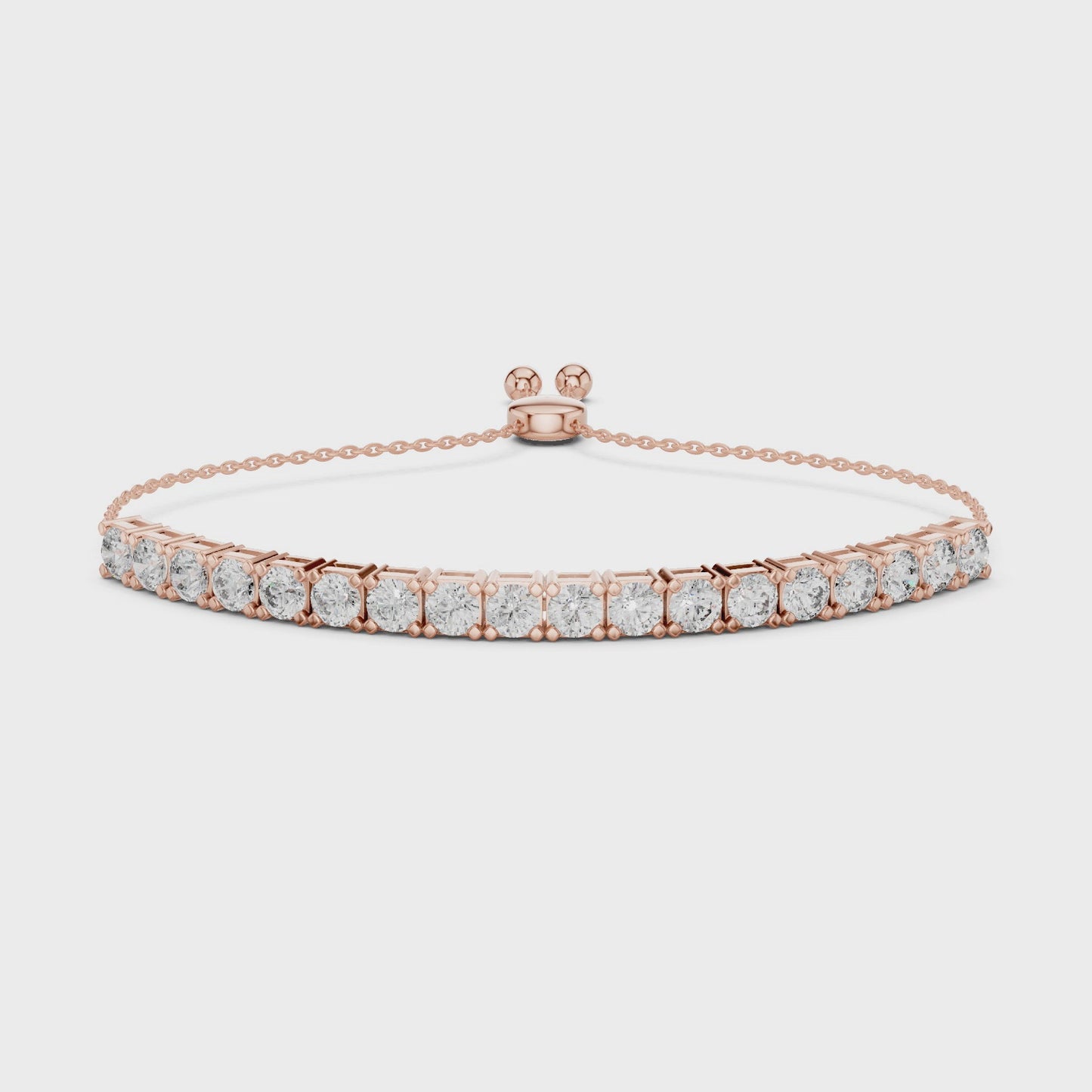 Everyday Luxury Adjustable Round Diamond Tennis Bracelet