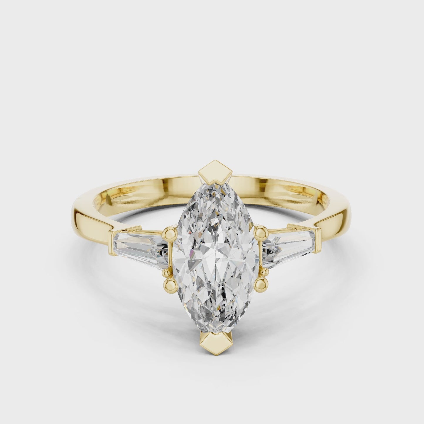 Virelia Marquise Three-Stone Ring