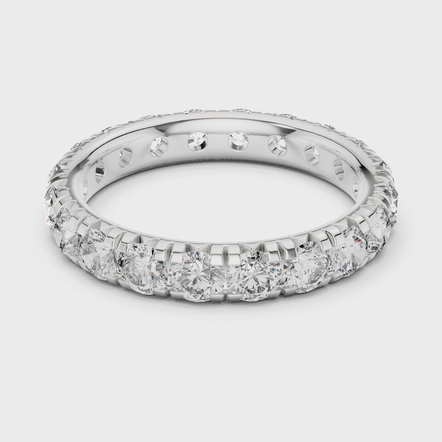 Essential Spark Edit Round Diamond Half Eternity Band Ring