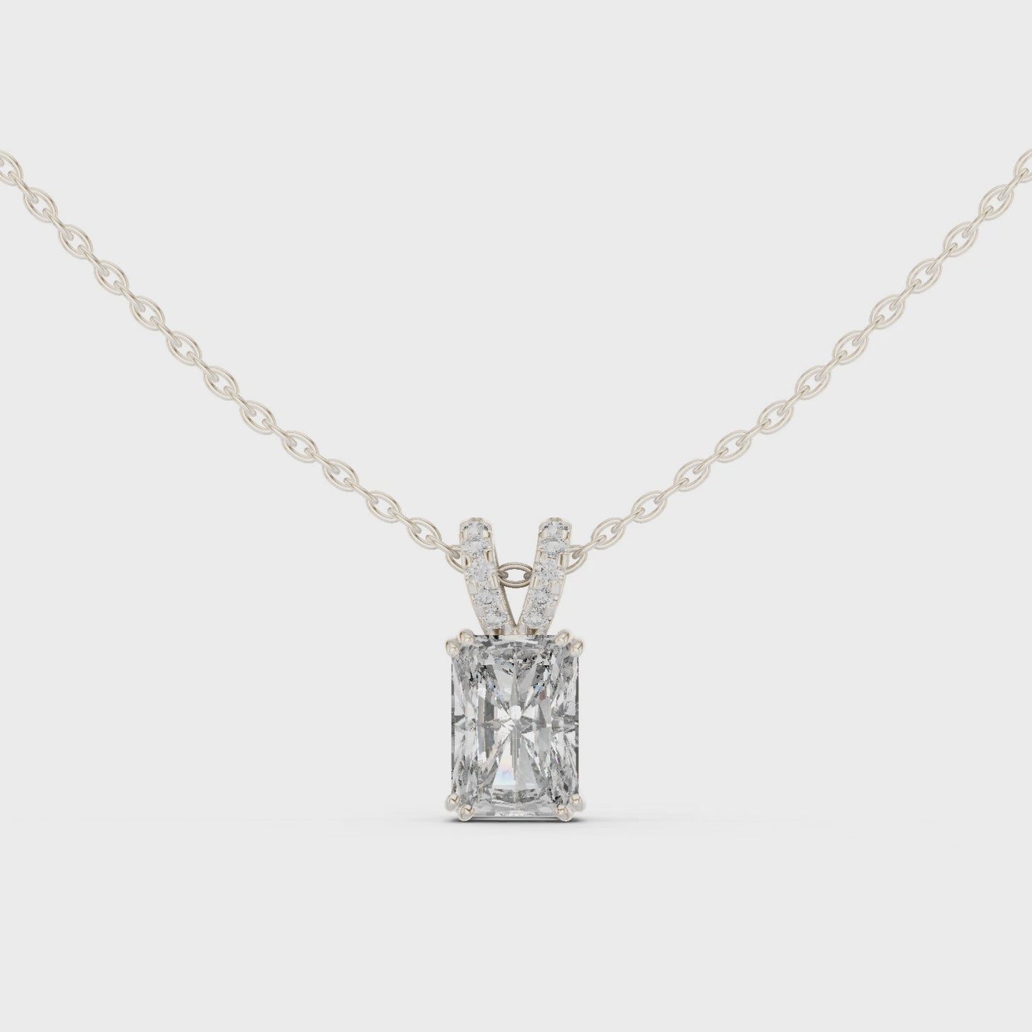 Timeless Everyday Brilliance Radiant Cut Diamond Solitaire Pendant