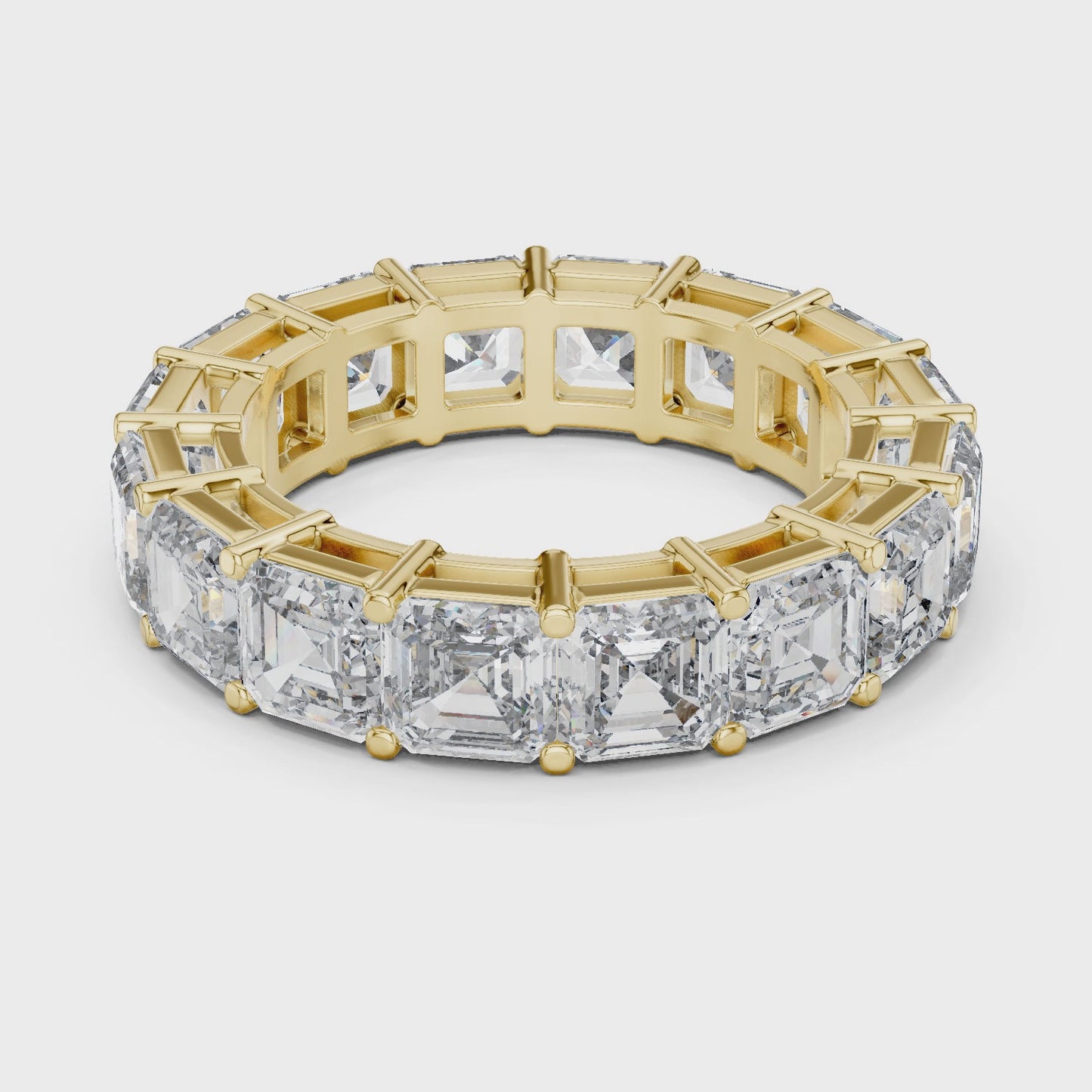 Linear Luxe Emerald Cut Diamond Eternity Band Ring