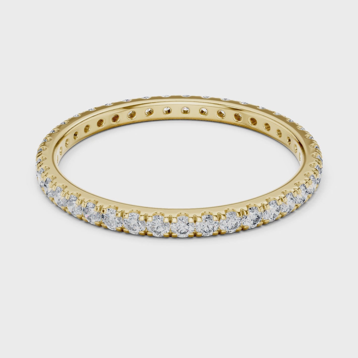 Lustre Line Round Diamond Micro Eternity Band Ring