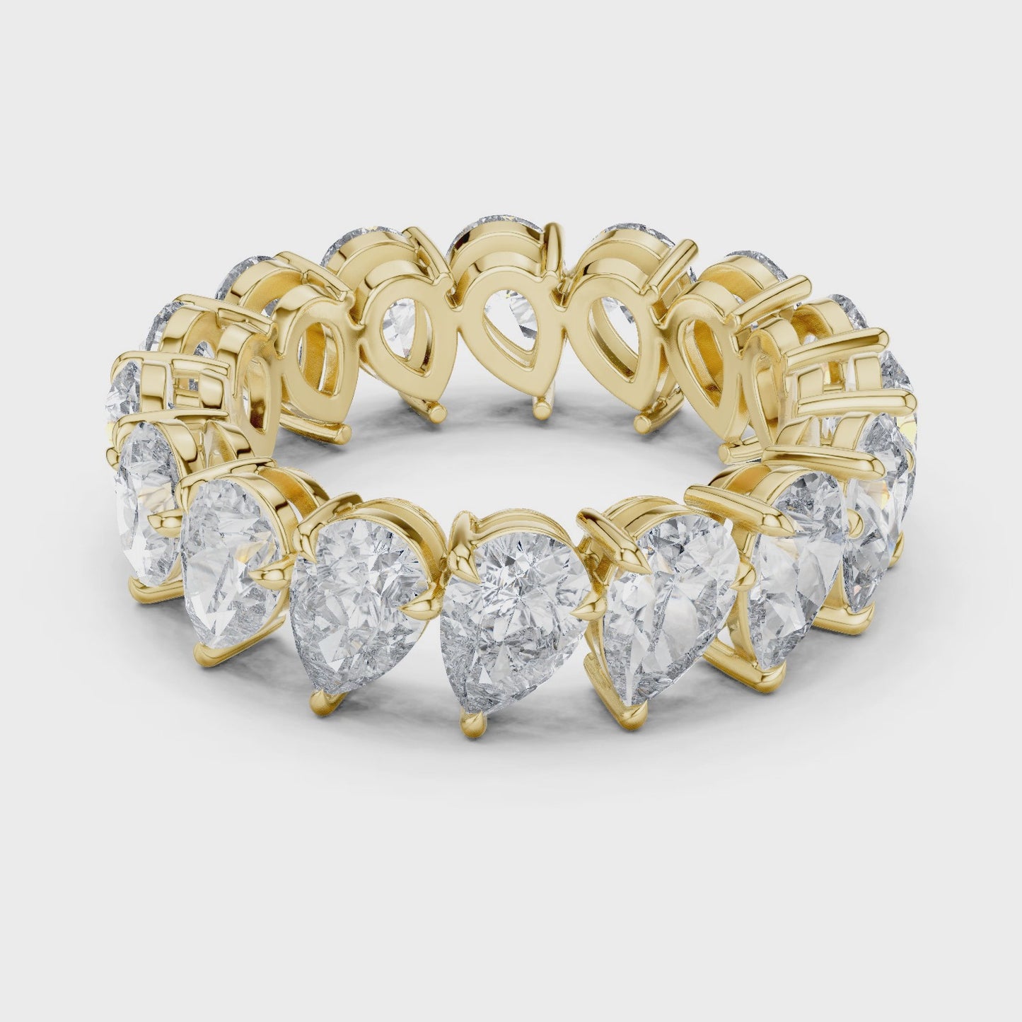Prism Flow Pear Diamond Eternity Band Ring