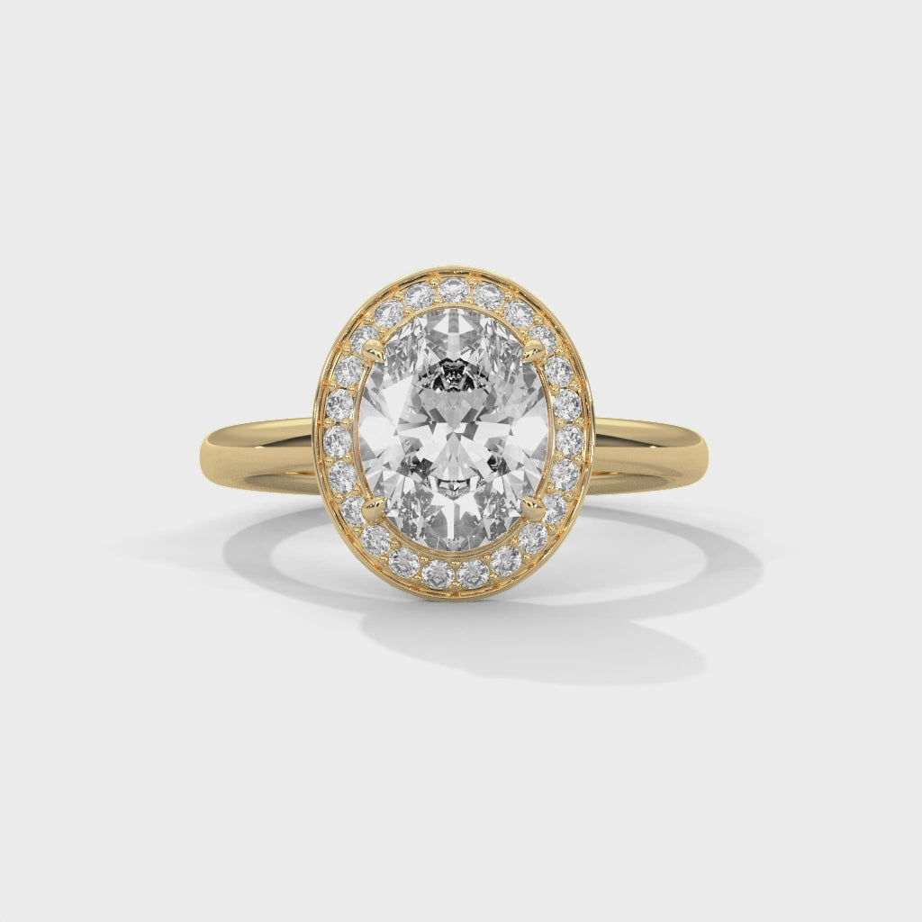 Oval Halo Diamond Engagement Ring