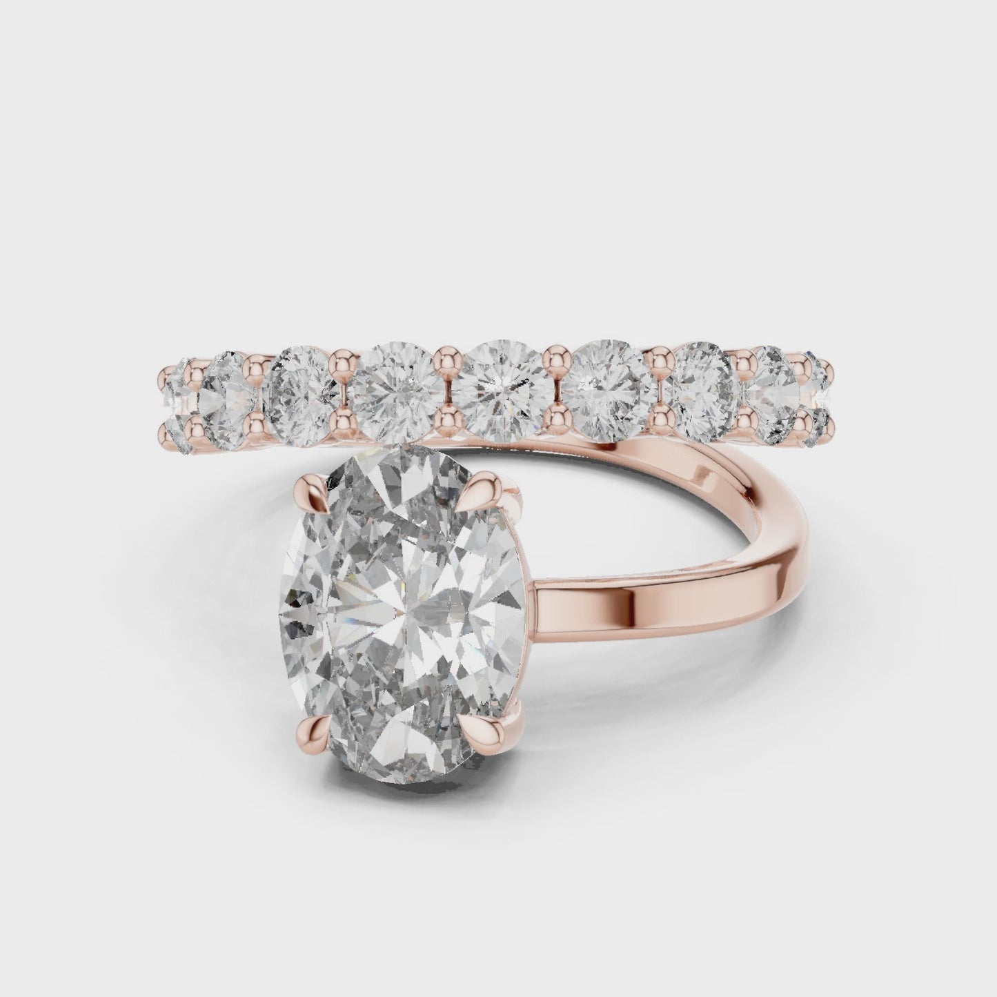 Solivara Orbit Contemporary Luxury Oval Ring