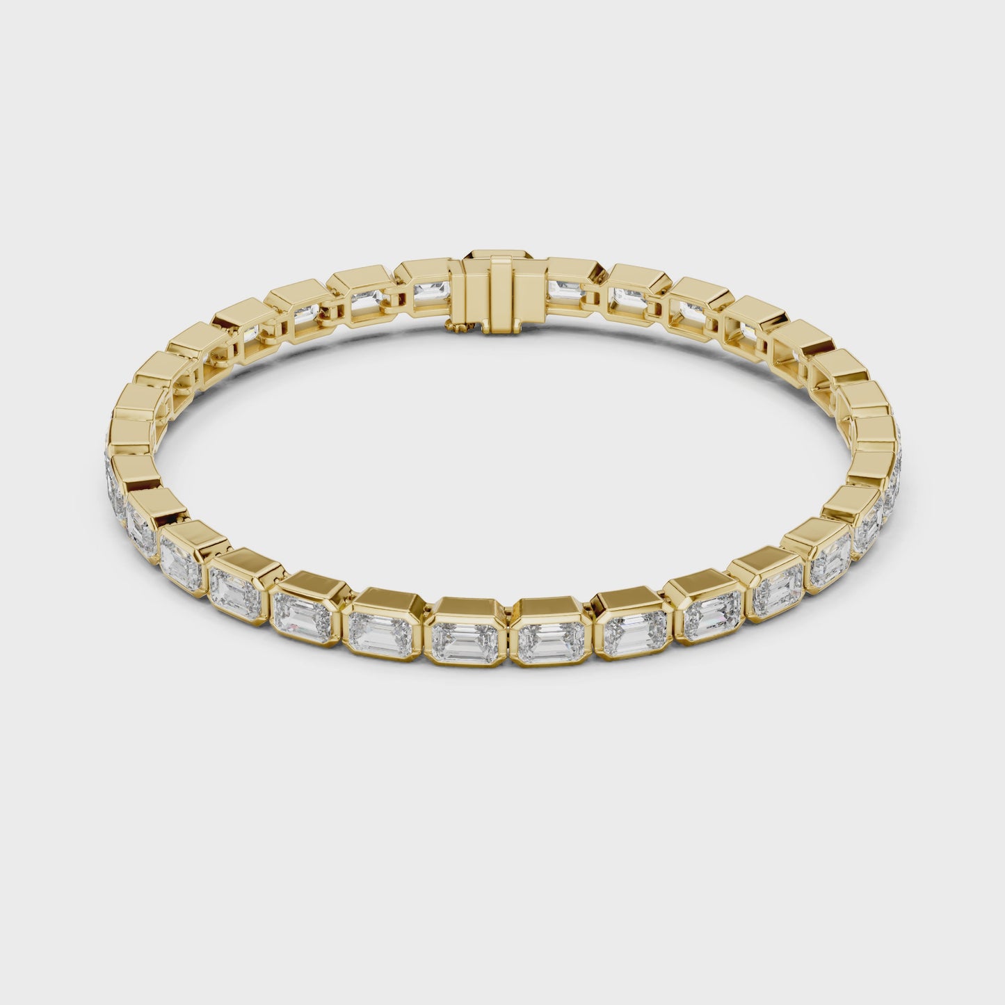 Sleek Everyday Luxury Emerald Cut Diamond Tennis Bracelet